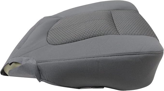 Driver & Passenger Bottom & Top Lean Back Replacement Cloth Seat Covers Gray #1S 2S or 3S Compatible with Ford F250 F350 F450 F550 XL XLT 2011 2012 2013 2014 2015 2016