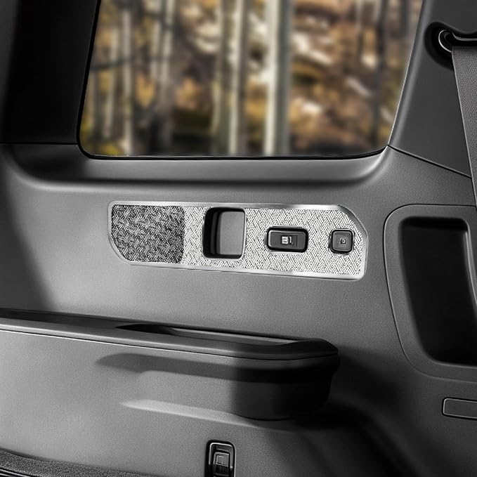 Stainless Steel Chrome Rear Trunk Speaker Cover Car Speaker Protection Trim Cover Compatible with Kia Telluride 2027 Accessories (Silver)