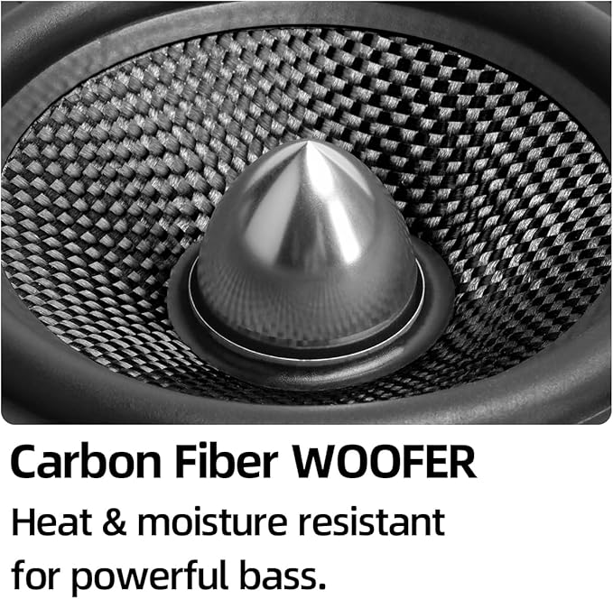 Upgrade 4" Car Speakers 300W Peak Power - High-Performance Carbon Fiber Cone Woofers, Bullet Head Design for Clear Bass & Stereo Sound - Suitable for Cars, Trucks, SUV, Home Theater, DIY(2-Pack)