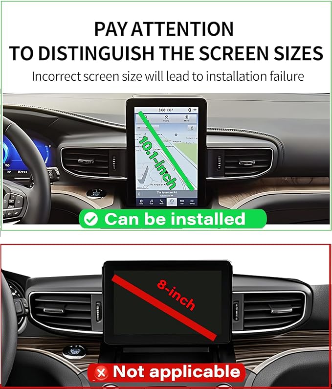 Car Phone Holder for Ford Explorer 2020 2021 2022 2023 2024 Accessories 15W MagSafe Fast Wireless Charger Cell Phone Mount Apply to 10.1 Inch Touch Screen Fixed Clip 360° Rotation