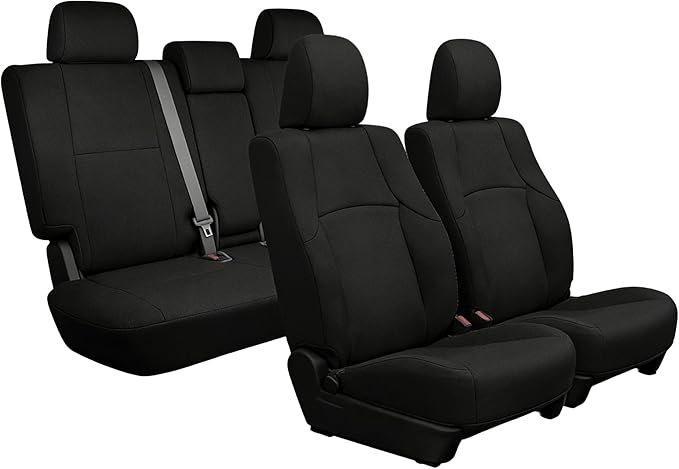 Thick Composite Fabric Front Seat Covers for Toyota 4Runner 2011-2024 Waterproof and Scratch-Resistant, Providing Outstanding Protection Heavy Duty Padded-Black