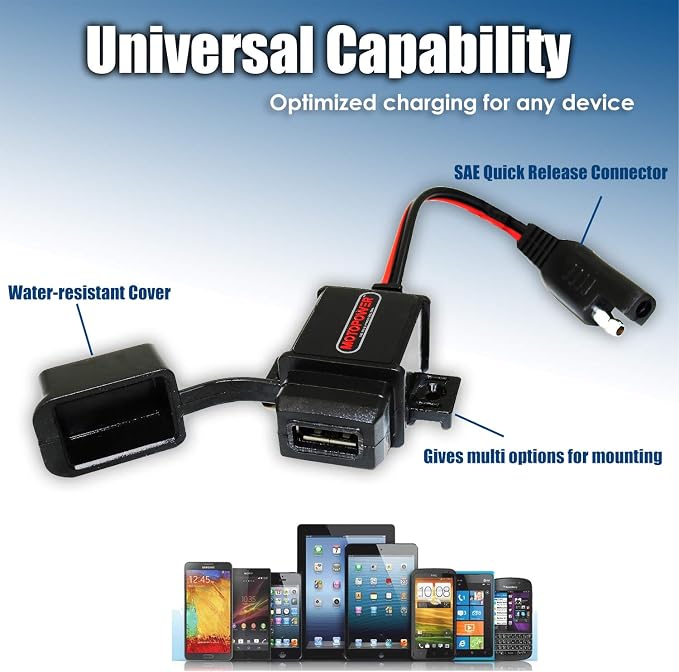 MOTOPOWER Vehicle Diagnostic Tool and Motorcycle USB Phone Charger