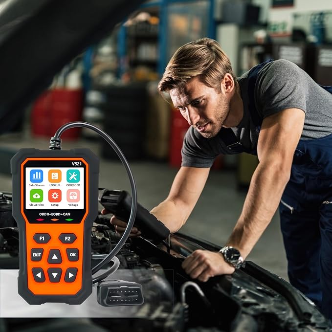 V521 Classic Enhanced OBD2 Scanner Diagnostic Tool, Automotive OBD car Code Reader Diagnosis Engine Light with Reset Fault for All Cars Since 1996 (Orange)