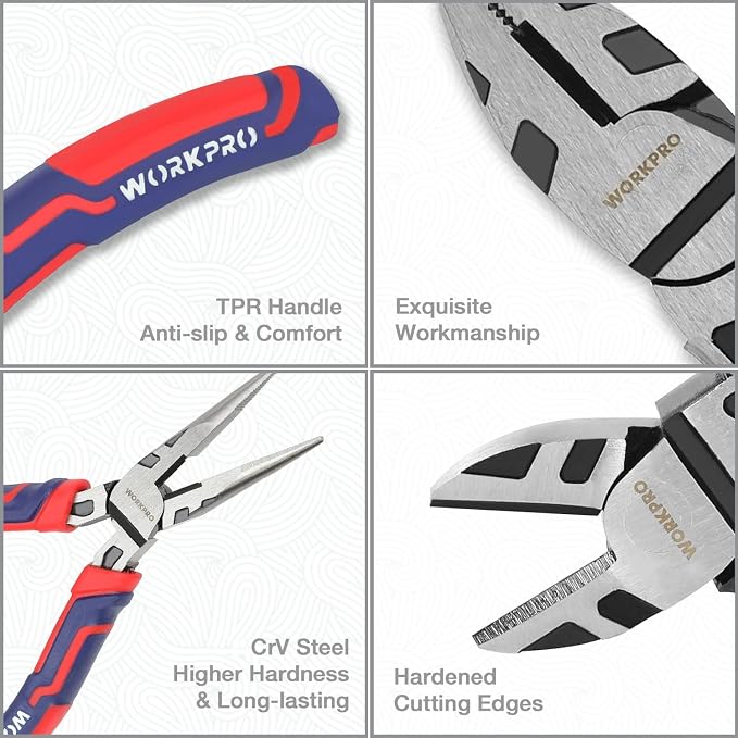 WORKPRO 5PCS Pliers Set & ARROW 4-Piece Pliers Set