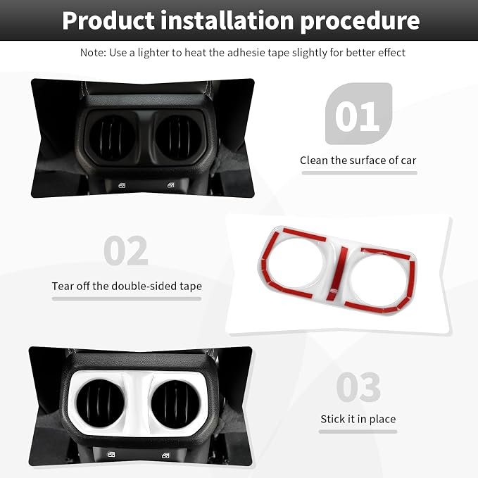 CheroCar White 20PCS Interior Trim Kit for Jeep Wrangler JL JLU & JT Gladiator 2018-2023,Dashboard,Steering Button Frame,AC Switch,Roof Speaker,Reading Light,Headlight Switch,Rear Air Vent Trim