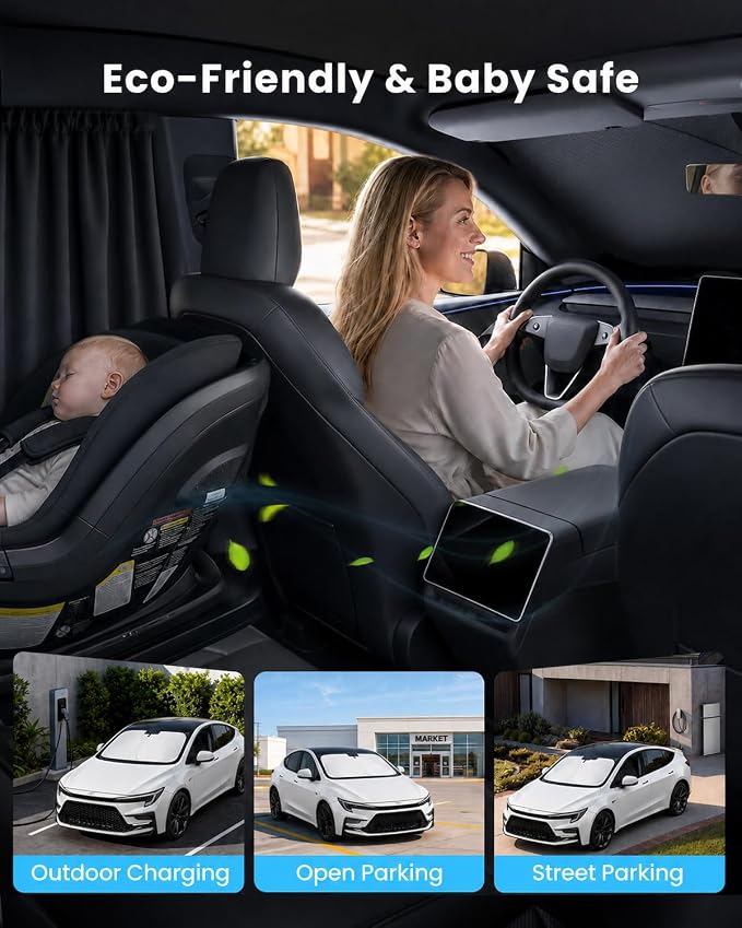 REEVAA 2026 3rd Pro Windshield Sunshade for 2019-2026 Toyota Corolla | Dual-Layer Heat & Sun Defense, OEM Design | Foldable Sun Shade Car Accessories with Storage Bag