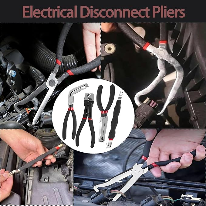 3 PCS Electrical Disconnect Pliers for Cars, Electrical Connector Separator Tool and Automotive Electrical Connector Pliers