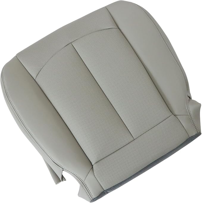 FZJDSD Gray Driver & Passenger Side Bottom Perforated Microfiber Leather Replacement Seat Covers Compatible with Infiniti G37 2008 2009 2010 2011 2012 2013