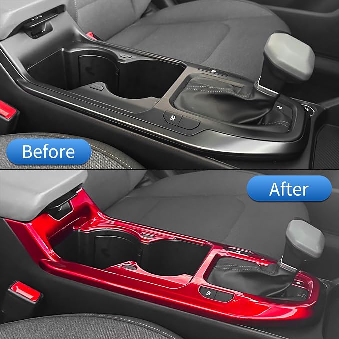 Gear Shift Panel Cover Trim Compatible with Kia K4 2025-2026 Accessories (Red)