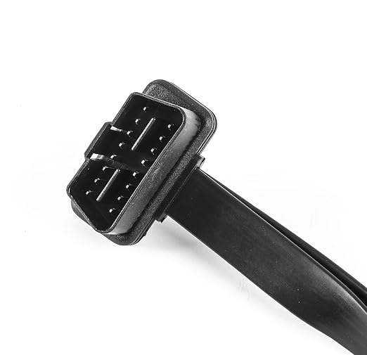 YPP 5pcs obd2 Splitter Cable Ribbon 26AWG Thick and Safe Male to Dual Female Flexible Splitter Y Cable 16pins 1ft/30cm for Code Reader & GPS & All OBDii Device