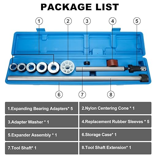 Universal Cam Bearing Removal and Installation Tool Set Camshaft Bearing Ranging from 1.125" to 2.690" for Most Domestic and Import Vehicle Trucks