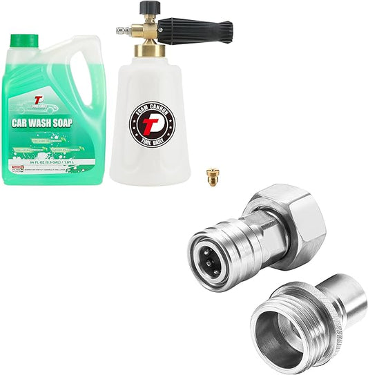 Tool Daily Foam Cannon for Pressure Washer with Car Wash Soap, Garden Hose to Pressure Washer Adapter