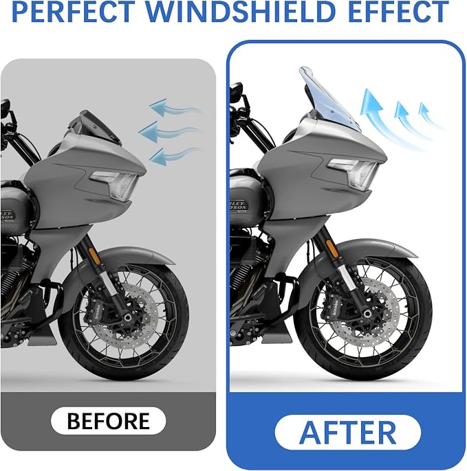 12" Windshield Windscreen Compatible for Harley Road Glide CVO/SE FLTRXSE 2023 2024 2025 2026 later FLTRX 2024 later CVO ST FLTRXSTSE 2024 later for 2023 2024 Road Glide Accessories, Black