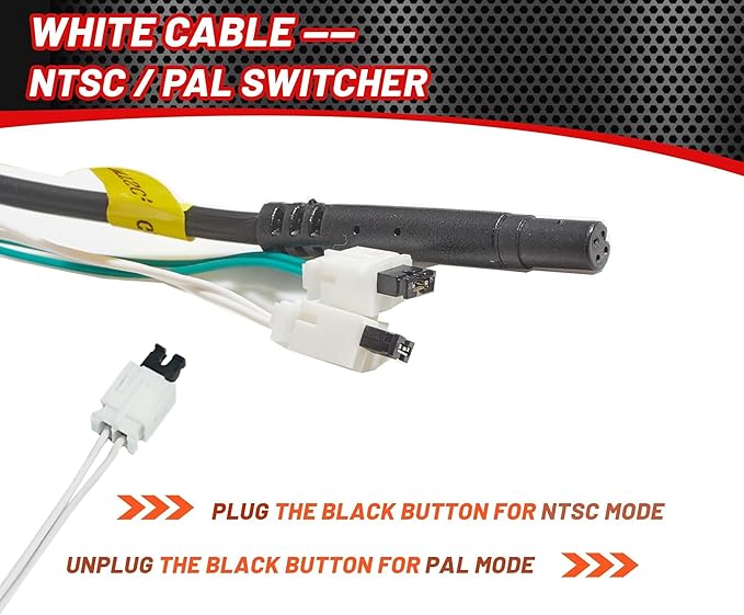 RED WOLF Tailgate Handle Backup Camera Fit for 1999-2006 Chevrolet Chevy Silverado/GMC Sierra 1500 2500 3500HD Pickups Reverse Rear View Backup Camera, Waterproof Guideline w/12V Power Cable RCA Plug