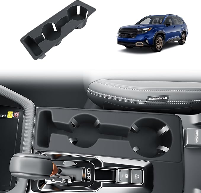 BIBIBO for New 2026 Subaru Forester Cup Holder 2026 Subaru Forester(Base/Premium/Sport/Wilderness/Limited/Touring) Silicone Cup Holder Insert Organizer 2026 Forester Accessories