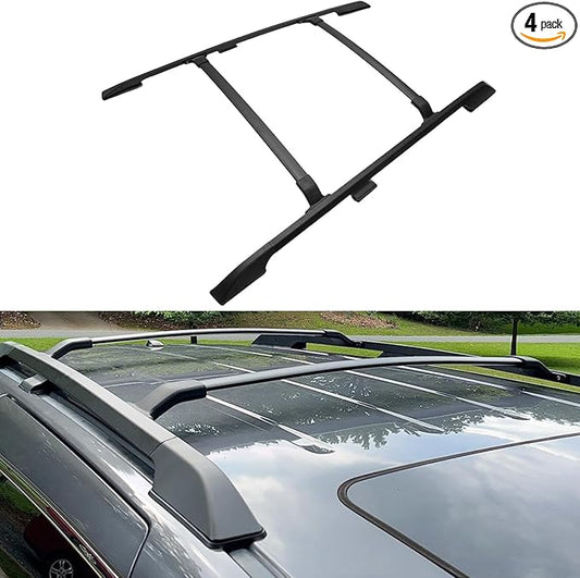 Roof Rack Kit Cross Bars Side Rails Fit for Honda Odyssey 2011 2012 2013 2014 2015 2016 2017, Rooftop Luggage Rack Roof Side Rail Crossbars, Load-Bearing Capacity 165 pounds, Black(4Pcs)