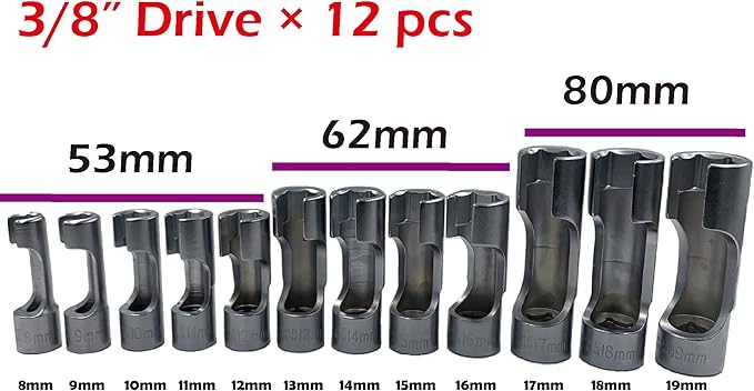 3/8" Dr 12piece Avoid wire nut socket set