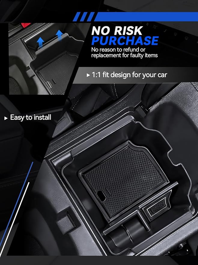 for Integra Center Console Organizer 2023 2024 2025 2026 Acura Integra Accessories Armrest Tray Middle Storage Box Insert Container Durable ABS Plastic