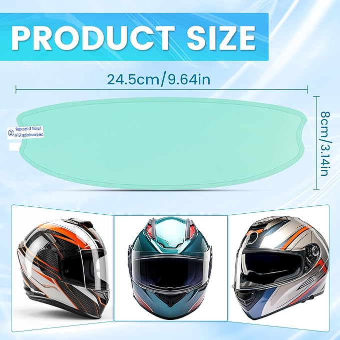 Motorcycle Anti Fog Film, Universal Fit Helmet Visors Insert Waterproof Fog Resistant Clear Vision (Anti Fog 1)