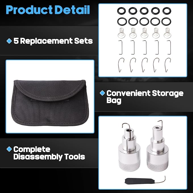 MC400 & MC300 Fuel Check Valve Repair Tool Kit, EFI System Rebuild Tools Compatible with Harley Davidson 2001-2026 Models, Professional Fuel Line Maintenance Set, Replaces MC-400 MC-300