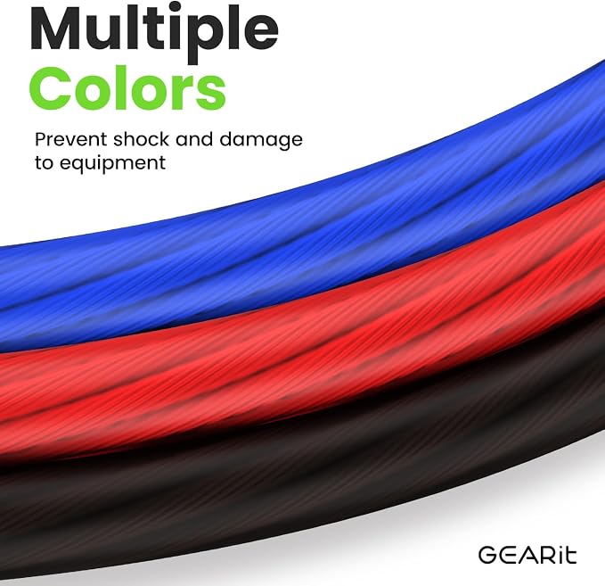 GEARit 4 Gauge Wire 10 ft Red, 4 AWG Battery Cable CCA, Copper-Clad Aluminum Power Cable for Car Audio Amp, Automotive, RV
