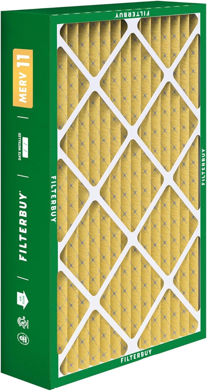 Filterbuy 17x26x4 Air Filter MERV 11 Superior Pet & Allergy Defense (1-Pack), Electrostatic Pleated HVAC AC Furnace Filters Replacement for Lennox (Actual Size: 16.56 x 25.94 x 4.13)