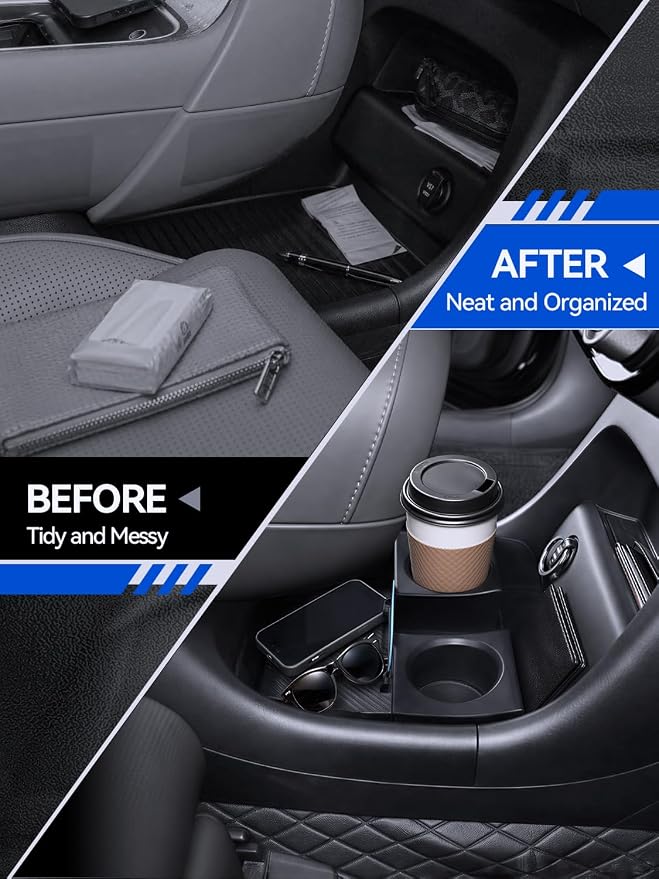 for Palisade Center Console Organizer 2026 Hyundai Palisade/Palisade Hybrid Accessories 2 Pcs Double-Layer Center Console Organizer + Lower Center Console Tray(Only for 7-Seat)