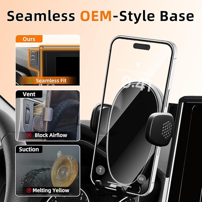Car Phone Holder for Toyota RAV4 (2019-2024 2025,7/8inch),Screen Phone Mount,360 Phone Holder Rotating,Hands Free Mobile Holder,Car Mount for iPhone,Samsung & Android,2023 RAV-4 Interior Accessories