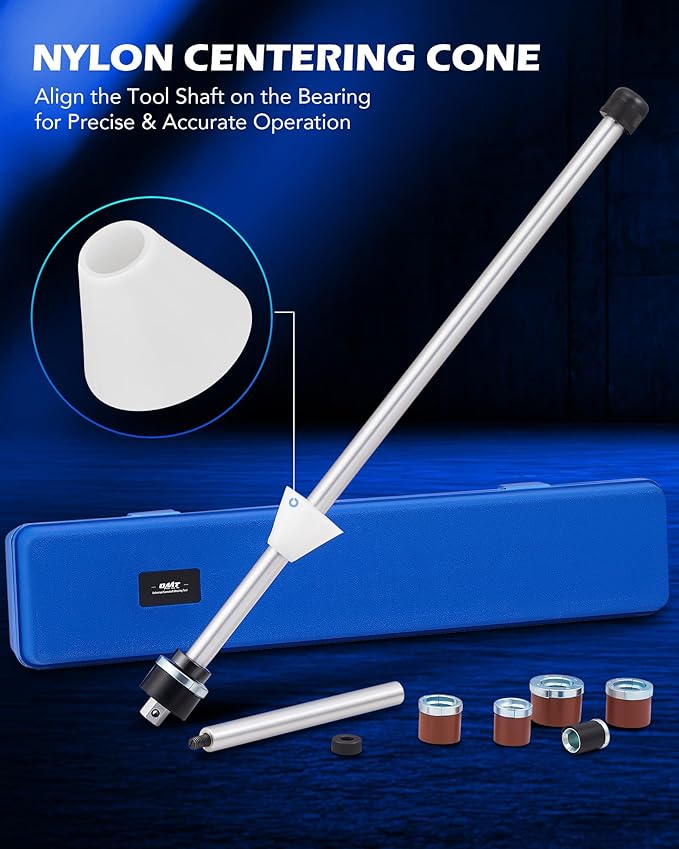 Orion Motor Tech Cam Bearing Removal and Installation Tool Set | Complete Camshaft Bearing Tool Kit with 1-1/8 to 2-2/3 Inch Adapters, Covers Most Domestic and Import Vehicles