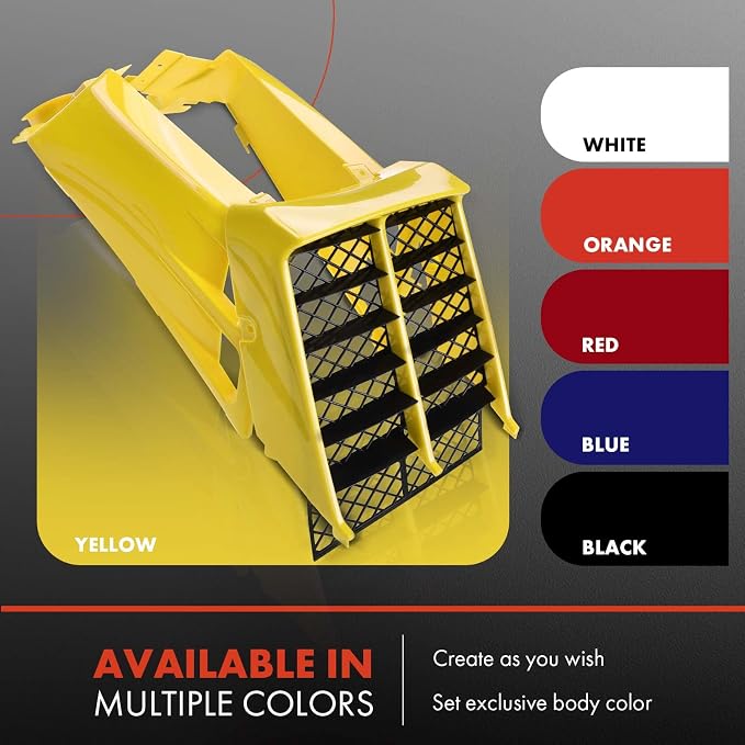 A-Premium Yellow Plastic Gas Tank Side Covers with Grill | Compatible with Yamaha Banshee 350 1987-2006 2-PC Set