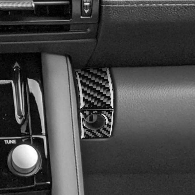 Soft Carbon Fiber Car Interior Glove Box Switch 2/Piece Decorative Sticker for Lexus RC300 350 200T 15-24 Carbon Fiber Interior Accessories