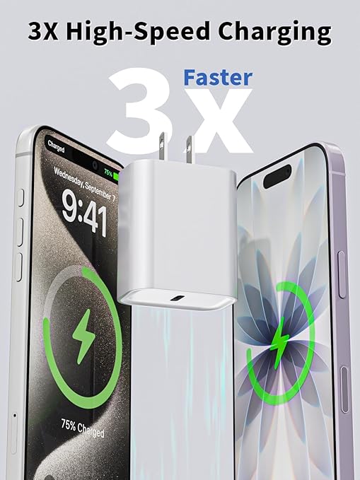 iPhone Charger USB C,Apple MFi Certified iPhone USB C Fast Charger 17Charger Block 10FT USBC to USBC Woven Cable Cord for iPhone 17/17 Pro Max/iPhoneAir/16 Pro Max/16Pro/16/15Plus/15,iPad Pro/Air/Mini