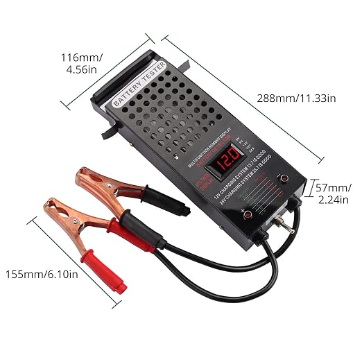 AUTTGINN 6/8/12/16/24V Battery Load Tester Automotive Car Battery Tester,Battery Charging System Tester and Voltmeter Tester with LCD Display for Cars,Golf,Motorcycles
