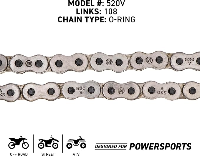 NICHE Drive Sprocket Chain Combo for Honda CBR300R CB300F Front 14 Rear 36 Tooth 520V O-Ring 108 Links