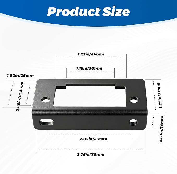 2Pcs Under Dash Mounting Brackets Replace for J1962 OBD2 OBD-II,Fit for Splitter Extension Adapter Cable