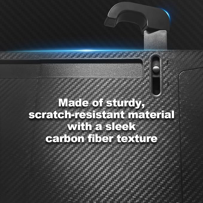 2 in 1 Large Car Steering Wheel Tray Table, Car Seat Gap Filler Organizer, Detachable Car Desk with Carbon Fiber Texture, Steering Wheel Laptop Mount Food Tray Fit for Most Cars
