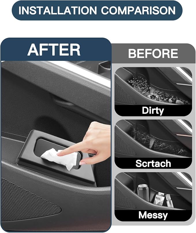 Ruiya Trash Can for Corolla Cross Portable Mini Car Trash Bin with Lid for Storage and Organize Corolla Cross Accessories Garbage Can Compatible with 2022 2023 2024 2025 2026 Toyota Corolla Cross