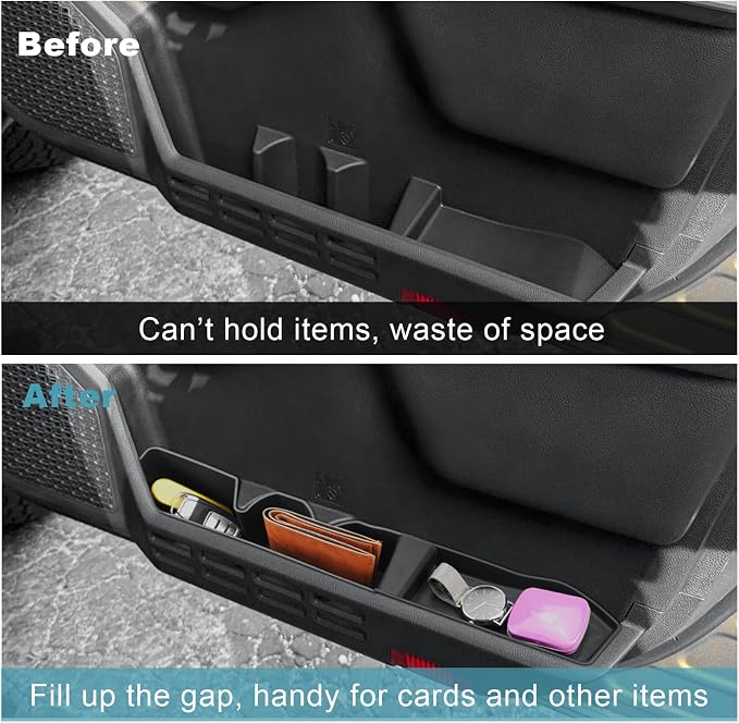 CDEFG 6Pcs for 2025 2026 Toyota Tacoma Side Door Storage Tray Organizer, for 2025-2026 Toyota Tacoma Accessories Front Door & Back Door Handle Pockets Inserts