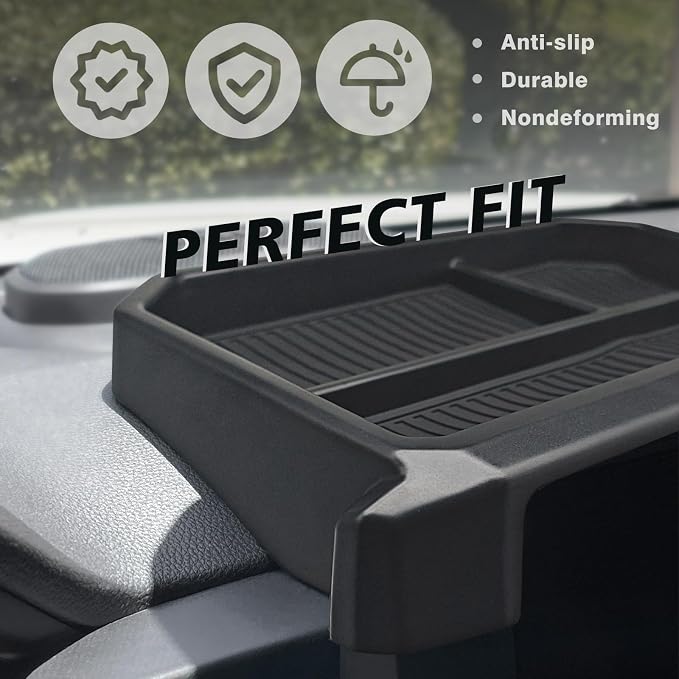 Muslogy Dashboard Storage Box & Center Console Hidden Organizer Compatible with 2024 Tacoma Accessories 8-inch Screen & Magnet Armrest Hidden Storage Middle Console Insert Secret Organizer