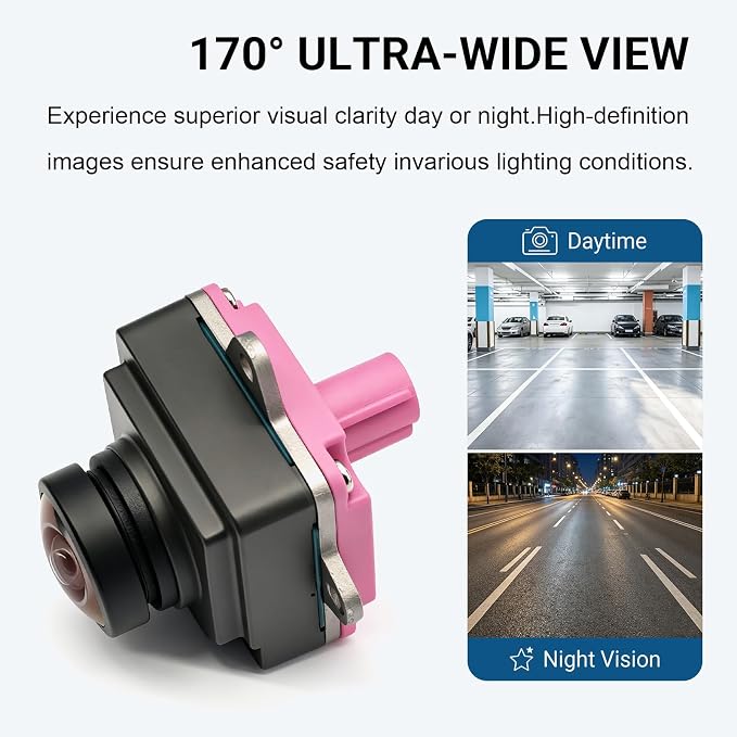 04672735AD Rear View Backup Camera, Assist Reverse Camera Direct Replacement Compatible with 2019-2024 Ram 2500 3500 6.4L 6.7L Engine, Replaces 04672735AB