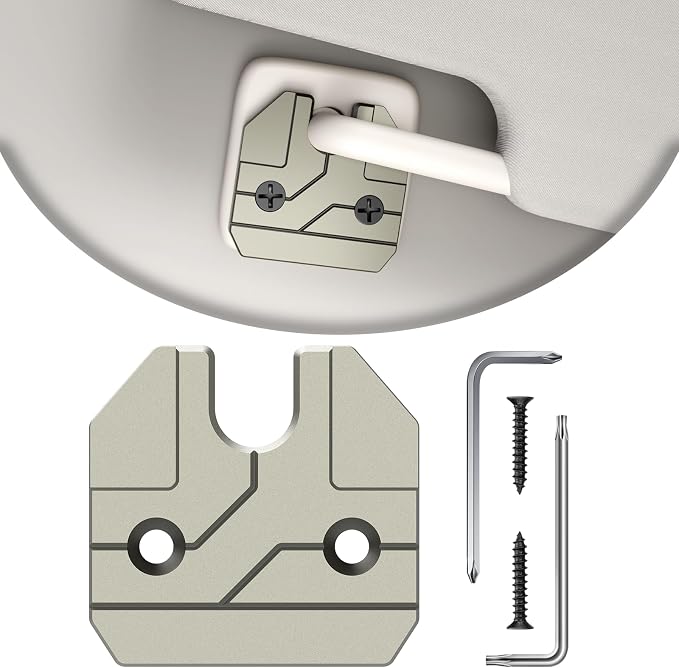 Sun Visor Repair Kit Compatible with RAM 1500 2019-2026, 1 Pack Sun Visor Clip for Trucks, Aluminum Alloy Visor Clip, Car Repair Kit Accessories, Ram 1500 Accessories,Champagne