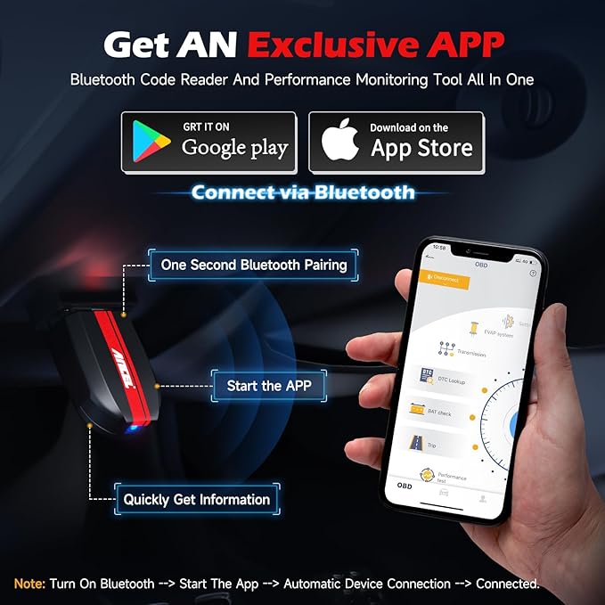 ANCEL BD200 OBD2 Scanner Bluetooth with ANCEL BD200 Pro OBD2 Scanner Bluetooth