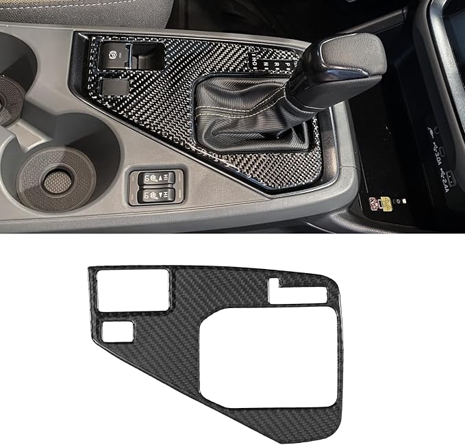 Real Carbon Fiber Gear Shift Panel Trim Compatible with Subaru Crosstrek 2024 2025 2026, Interior Decor Sticker Accessories for Subaru Impreza 2024 2025 2026