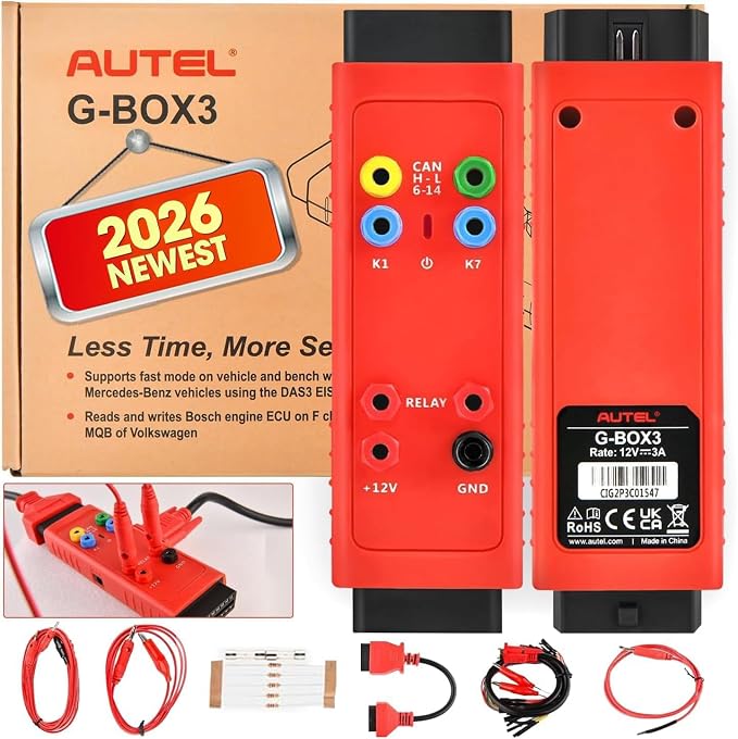 Autel G-BOX3 Accessory Tool Adapter, 2026 Upgraded of Gox2 G-BOX2, Gbox3 Adapter for Mercedes-Benz/for BMW, Works W/MaxiIM IM508(S) + XP400, IM608 PRO II, IM608S II, IM608 PRO 2 Scanner