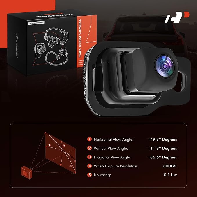 A-Premium Rear View Backup Camera C.A.P.A. Compliant Compatible with Toyota | Parking Camera for Highlander 2016-2019 - Replace# TO1960144, 867900E060