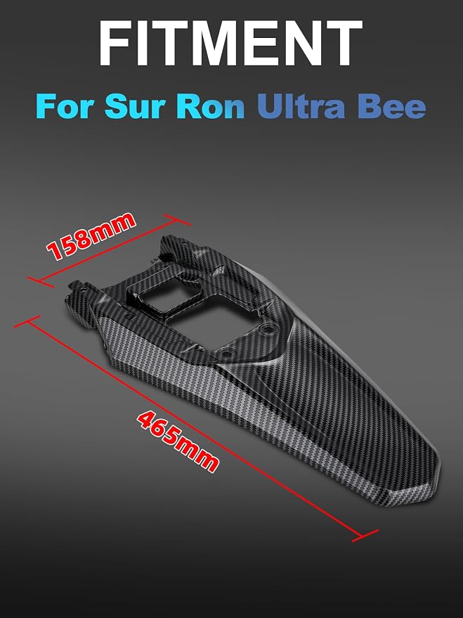 Rear Fender for Surron Ultra Bee,Carbon Fiber Pattern Rear Mud Guard Mudguard for Electric Dirt Bike Sur Ron Ultra Bee/Surron Ultrabee