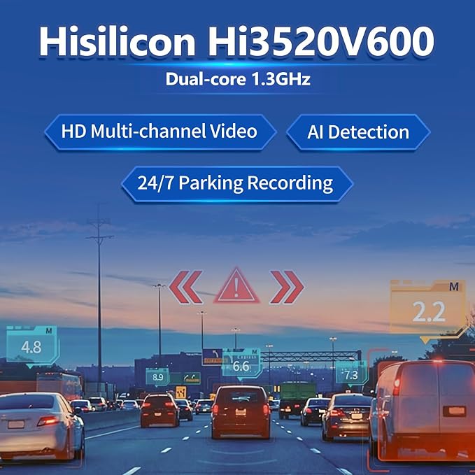 BY-J 360 Degree Bird View Surround System, 1080P Car DVR Recording Panoramic View, All Round Rear View Camera with AI Intelligence, for Car, SUV, Van Vehicles