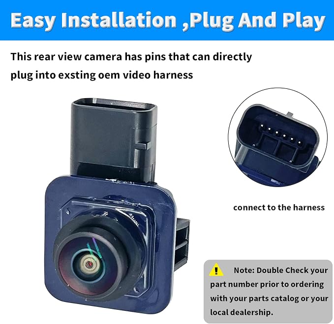 Rear View Back Up Camera Compatible with 2012-2014 Land Rover Range Rover Evoque Reverse Park Assist Backup Camera Replaces DJ32-19G490-A EJ32-19G490-A