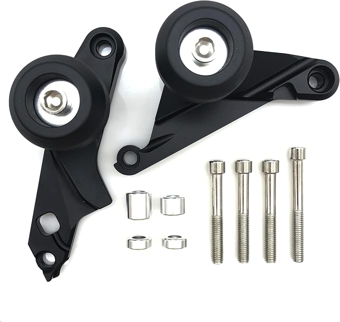 MZS Motorcycle Frame Sliders Compatible with S1000R 2021-2025 / M1000R 2023-2025, Aluminum Falling Crash Protector Engine Crash Pad Accessories No Cut Kits Black