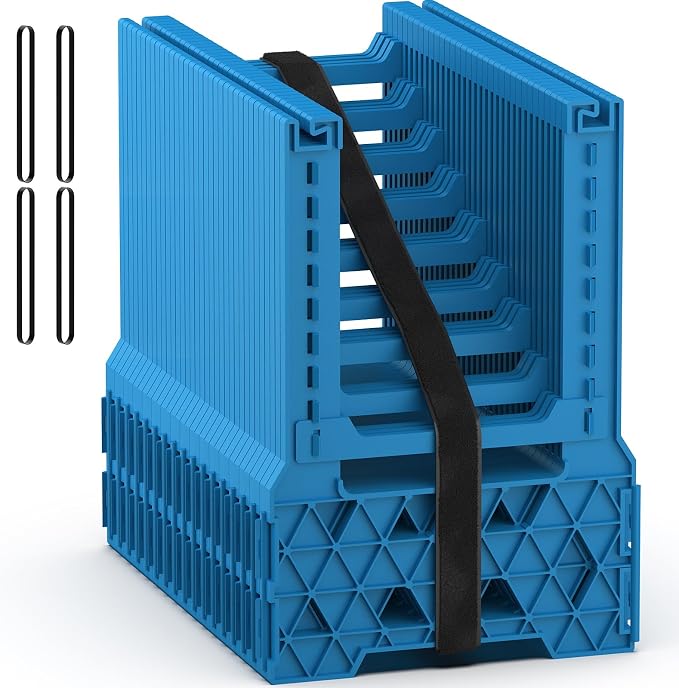 BEBOBLY RV Sewer Hose Support 15FT with Secure Rubber Band & Carry Strap, RV Sewer Hose Holder Adjust Height for Travel Trailers, RV, Campers | Avoiding Obstacles & Deep Cradles, Quick Setup/Collapse